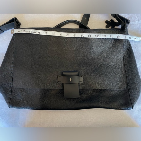 Black Leather Crossbody Bag - Picture 14 of 16